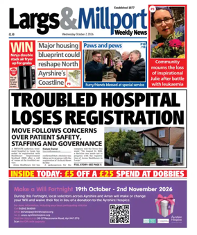 Cover of Largs & Millport Weekly News