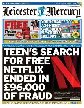 Cover of Leicester Mercury
