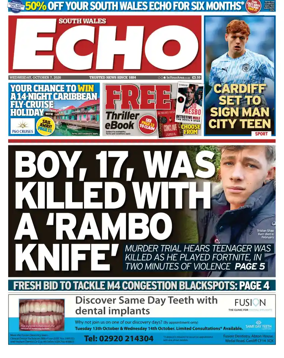 Cover of South Wales Echo