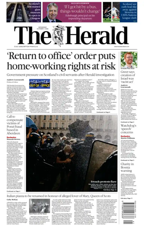 Cover of The Herald (Scotland)