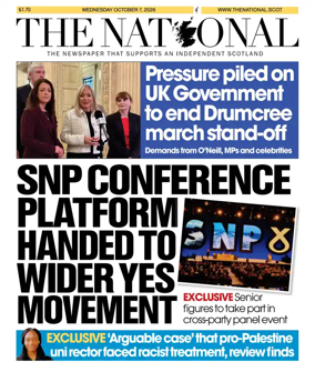 Cover of The National (Scotland)