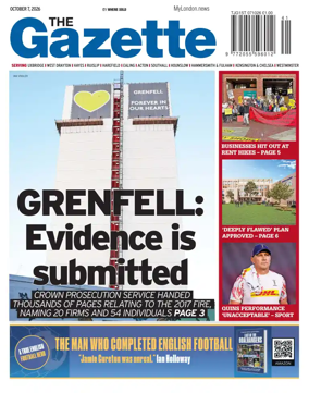 Cover of Uxbridge Gazette