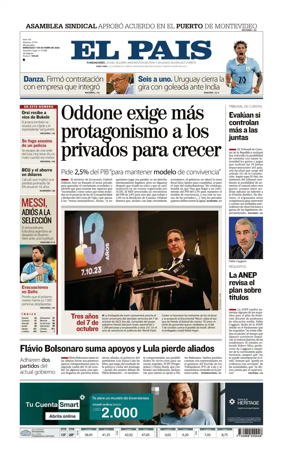 Cover of El Pais (Uruguay)