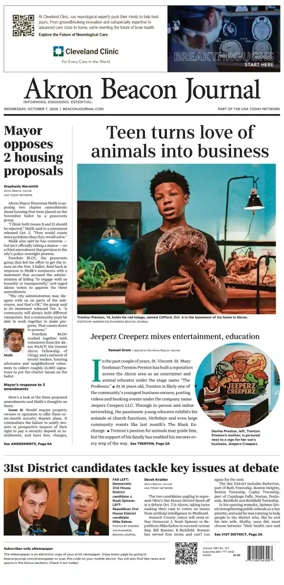 Cover of Akron Beacon Journal
