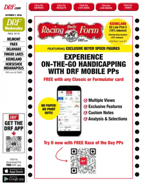 Cover of Daily Racing Form National Digital Edition
