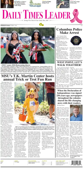 Cover of Daily Times Leader