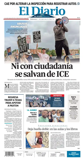 Cover of El Diario de El Paso