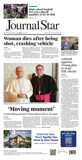Cover of Journal Star (Peoria)