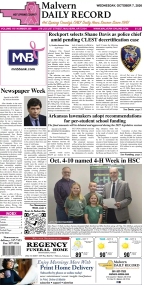 Cover of Malvern Daily Record