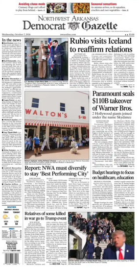 Cover of Northwest Arkansas Democrat-Gazette