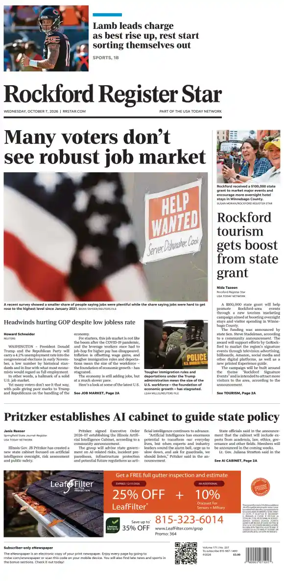 Cover of Rockford Register Star