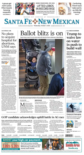 Cover of Santa Fe New Mexican