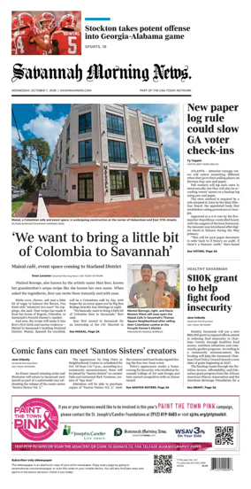 Cover of Savannah Morning News