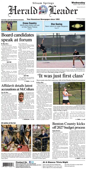 Cover of Siloam Springs Herald Leader