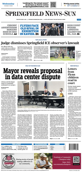 Cover of Springfield News-Sun