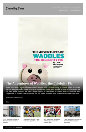 Cover of Tampa Bay Times TFP