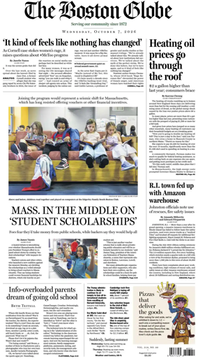 Cover of The Boston Globe