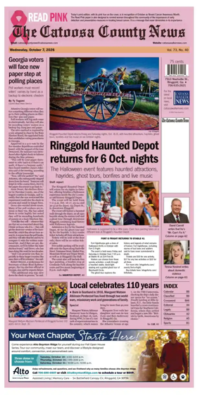 Cover of The Catoosa County News