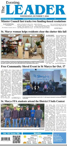 Cover of The Evening Leader