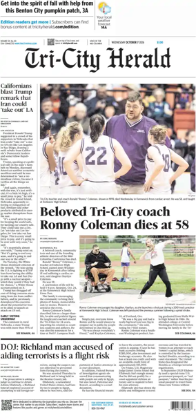 Cover of Tri-City Herald