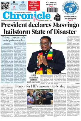 Cover of Chronicle (Zimbabwe)