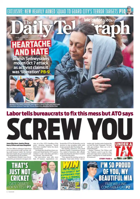 Cover of The Daily Telegraph (Sydney)
