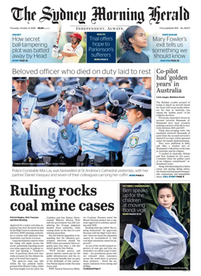 Cover of The Sydney Morning Herald