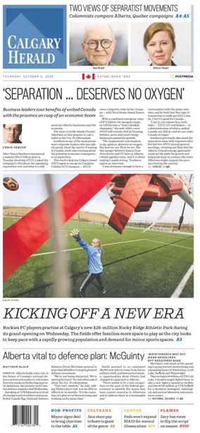 Cover of Calgary Herald