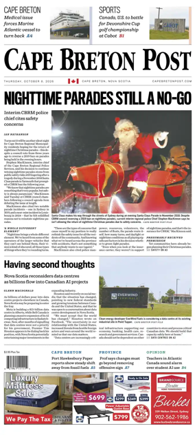 Cover of Cape Breton Post