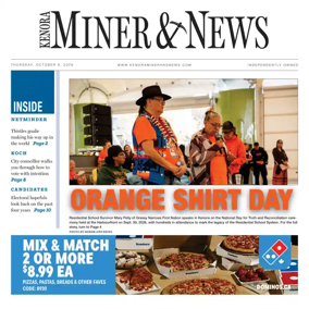 Cover of Kenora Daily Miner and News