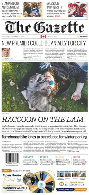 Cover of Montreal Gazette