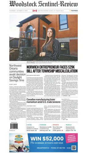 Cover of Sentinel-Review (Woodstock)