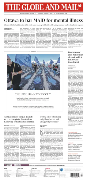 Cover of The Globe and Mail (BC Edition)