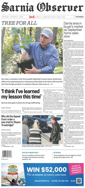 Cover of The Observer (Sarnia)