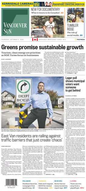 Cover of Vancouver Sun