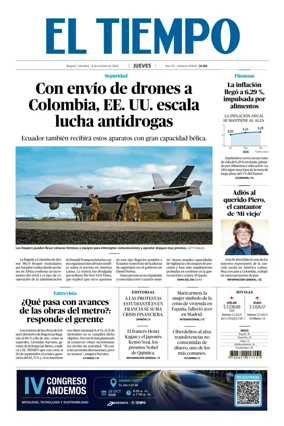Cover of El Tiempo (Bogota)
