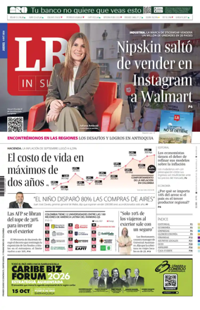 Cover of La Republica (Colombia)
