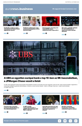 Cover of Euronews Business (Hungarian)