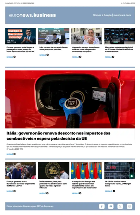 Cover of Euronews Business (Portuguese)