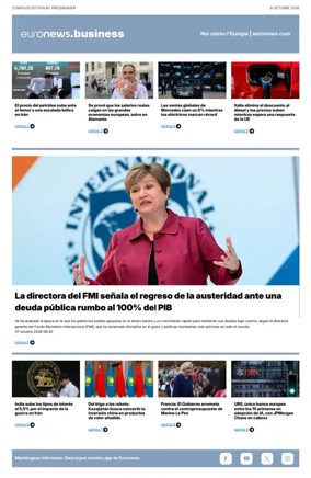 Cover of Euronews Business (Spanish) Compiled Edition