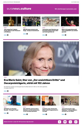 Cover of Euronews Culture and Sport (German)