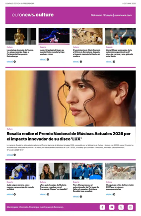 Cover of Euronews Culture and Sport (Spanish) Compiled Edition