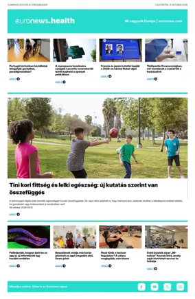 Cover of Euronews Health (Hungarian)