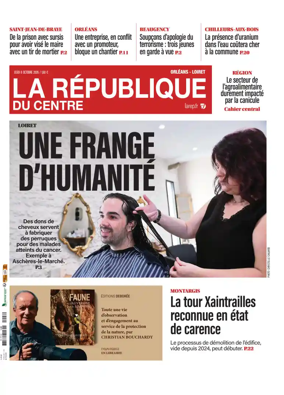 Cover of La Republique du Centre (Orleans - Loiret))