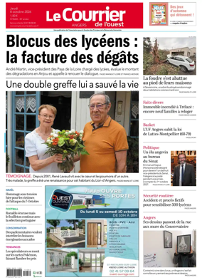 Cover of Le Courrier de l’Ouest (Angers)