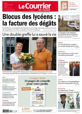 Cover of Le Courrier de l’Ouest (Cholet)