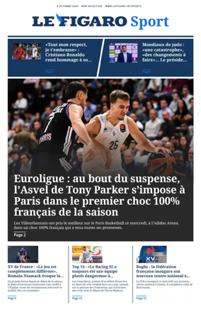 Cover of Le Figaro Sport