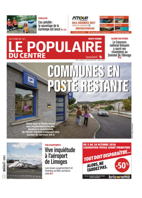 Cover of Le Populaire du Centre (Haute-Vienne)