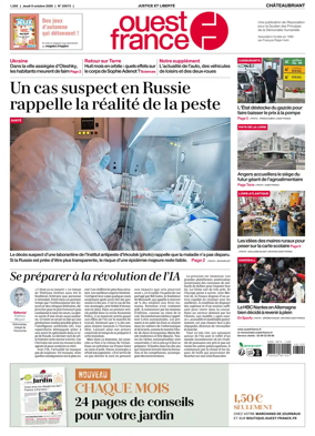 Cover of Ouest France (Chateaubriant)