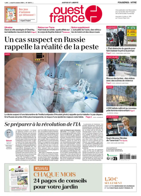 Cover of Ouest-France (Fougeres Vitre)